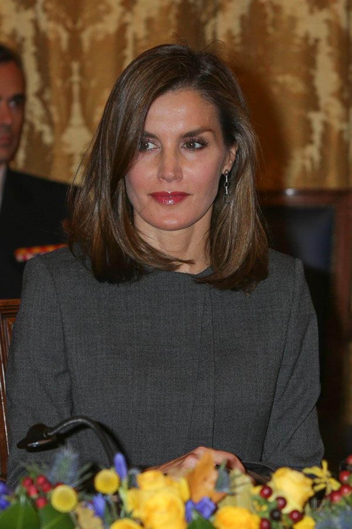 Detalle de la chaqueta de Hugo Boss de Letizia Ortiz