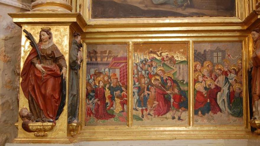 Finaliza la restauración del retablo mayor de Odón