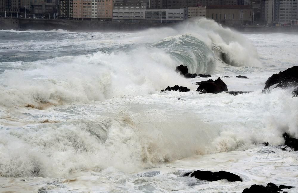 Temporal de viento en A Coruña