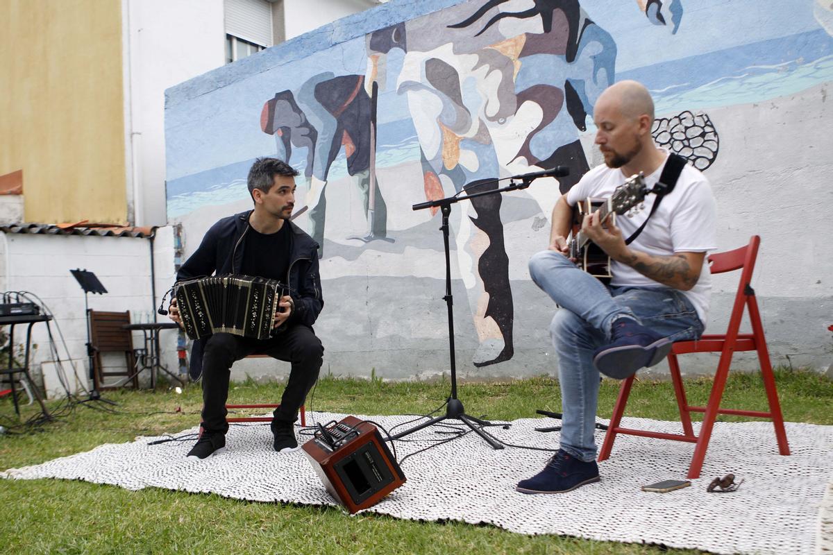 Los argentinos Damián Foretic y Emiliano Faryna durante su actuación.