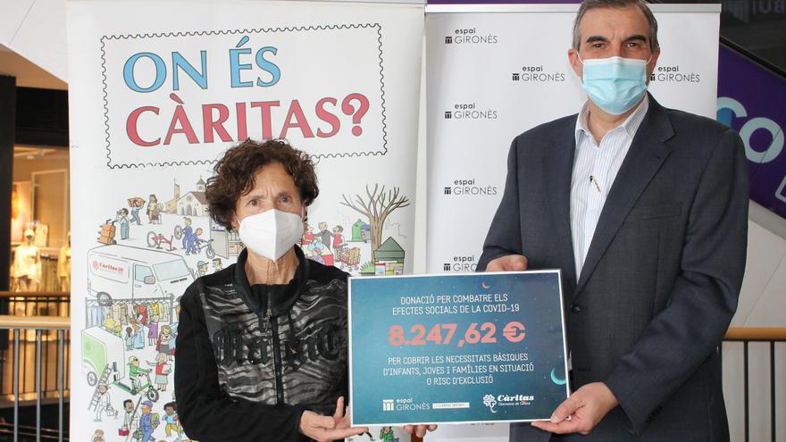 L&#039;Espai Gironès lliura a Càritas 8.247,62 euros de la campanya solidària de Nadal