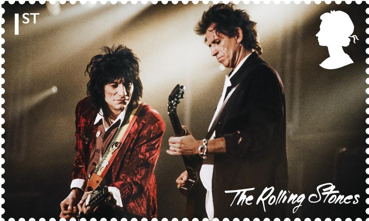 Sello de la Royal Mail dedicado a los Rolling Stones.