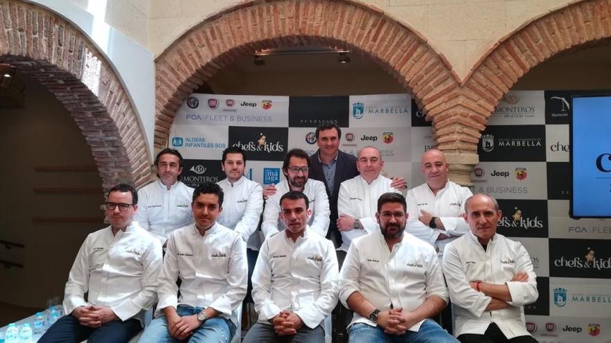 Parte de los 24 cocineros que participarán en Chefs and Kids.