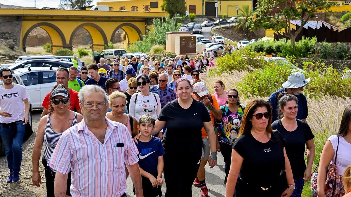 Salida de la peregrinación desde el Área Recreativa Huertas del Rey