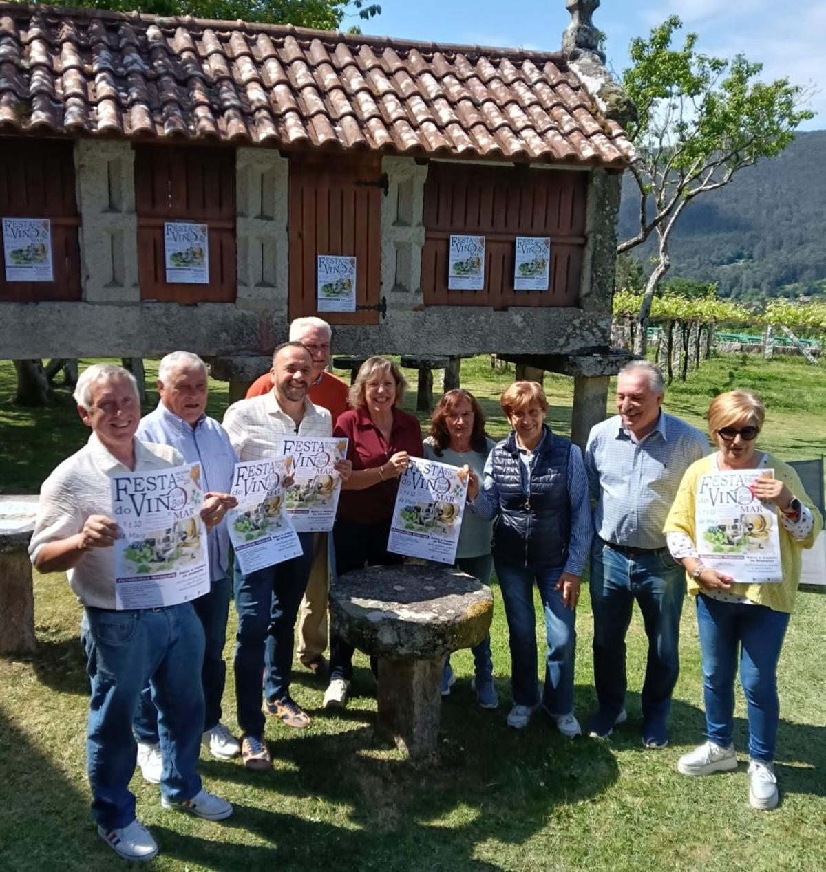Presentación de la fiesta, esta mañana en la bodega Os Areeiros. | FDV