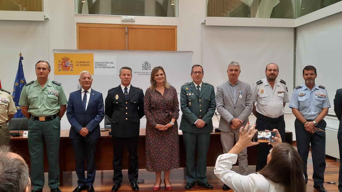 Acto de entrega de medallas al merito civil hoy en Badajoz.
