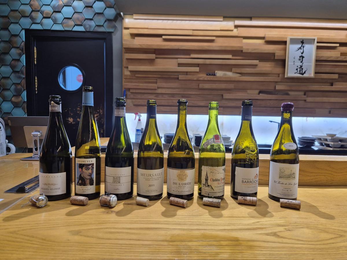 Selección de vinos de mi última visita al restaurante.