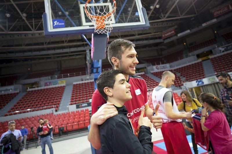 Entrenamiento a puerta abierta del Tecnyconta Zaragoza