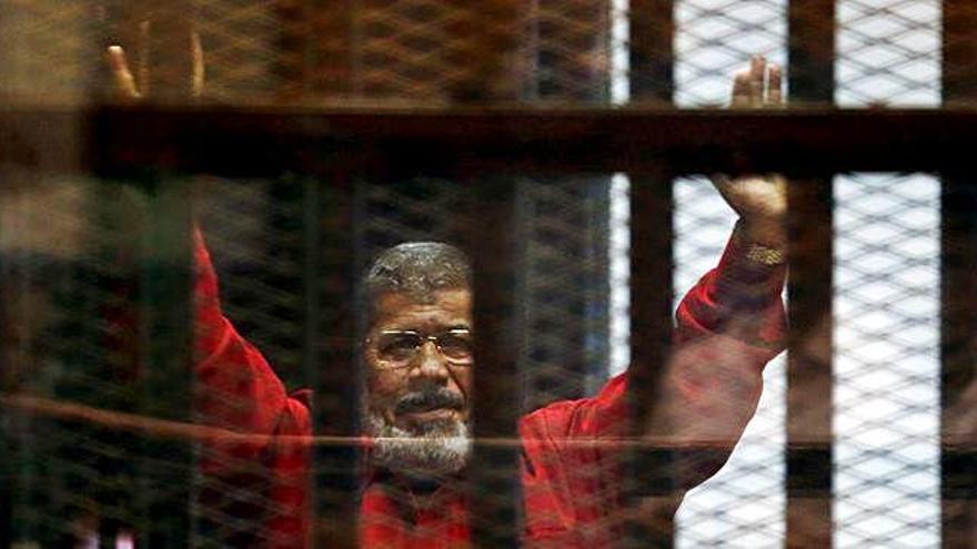 Mohamed Mursi, en una de les vistes del seu judici.