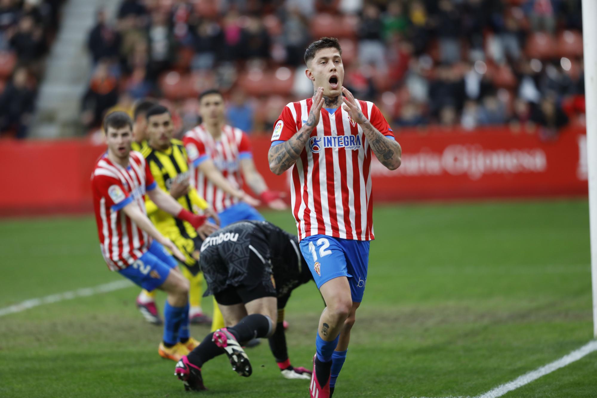 EN IMÁGENES: El encuentro entre el Sporting y el Real Zaragoza