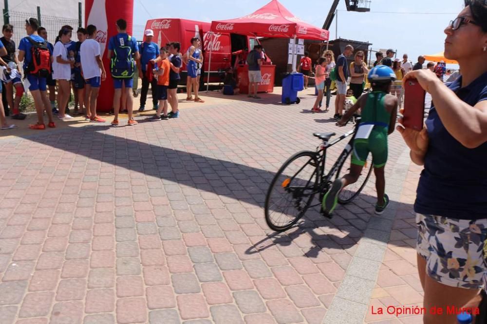 Final de triatlón de deporte escolar