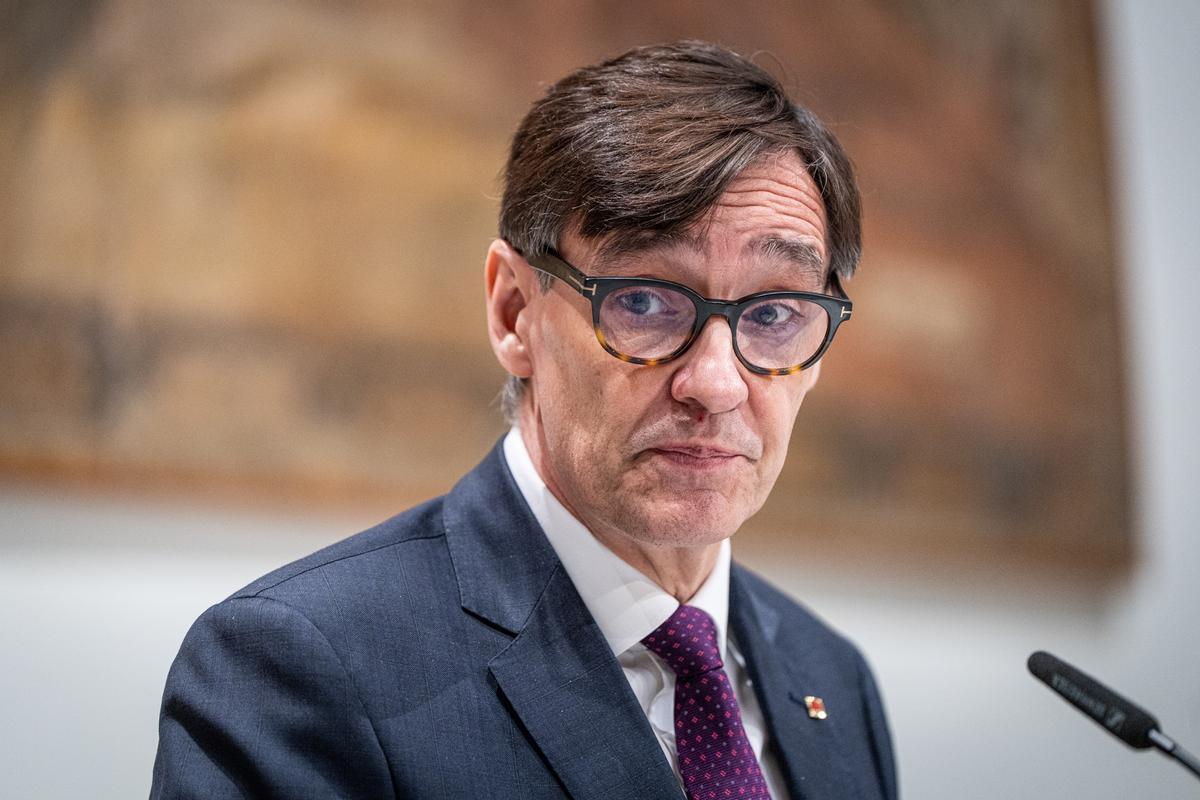 El president de la Generalitat de Catalunya, Salvador Illa, en una comparecencia reciente.