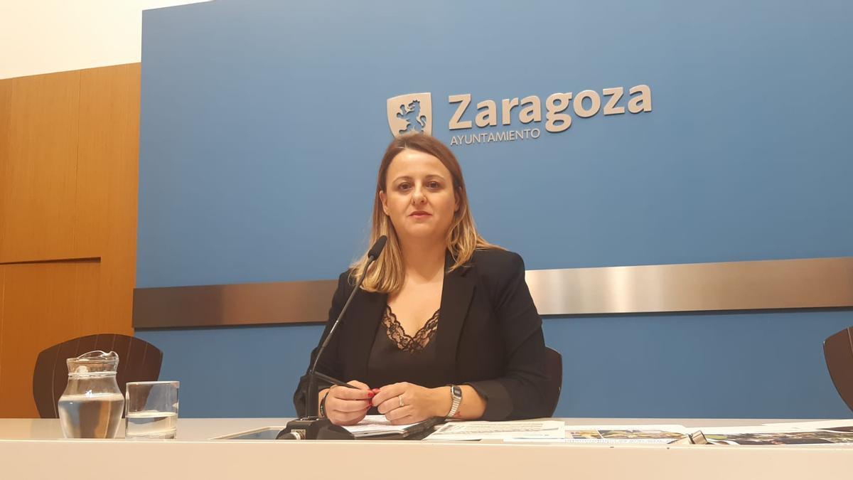 Elena Tomás, en una imagen de archivo en rueda de prensa.