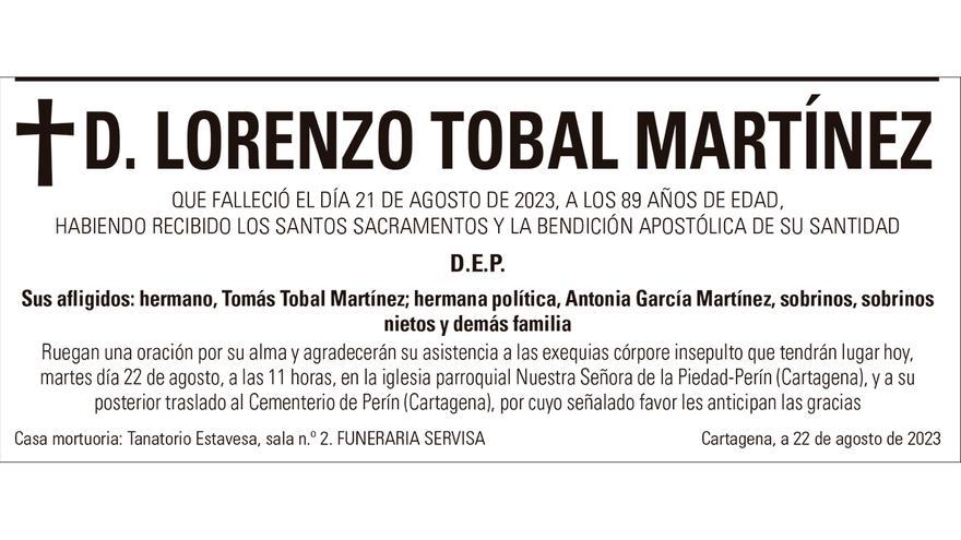 D. Lorenzo Tobal Martínez