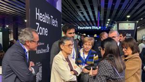 La consellera de Salut, Olga Pané, este lunes en el Mobile World Congress de Barcelona.