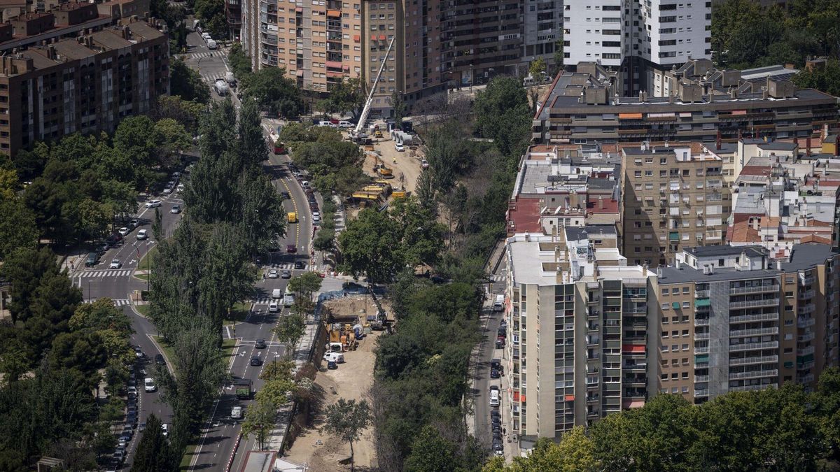 Vista aérea del tramo que será cortado de Camino de las Torres.