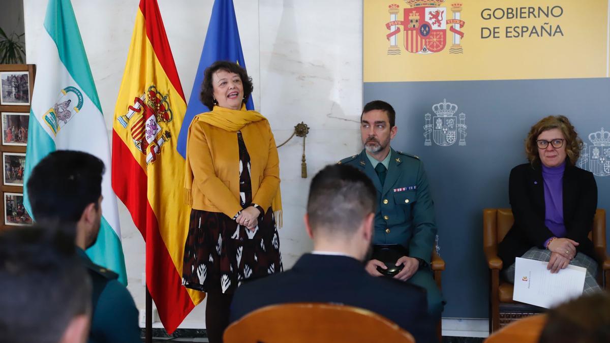 Rafaela Valenzuela, en la presentación del documental proyectado en la Subdelegación del Gobierno.