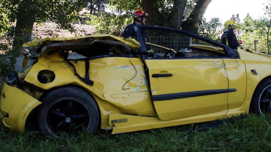 AsÃ­ quedo el coche en el que murieron cuatro jÃ³venes.