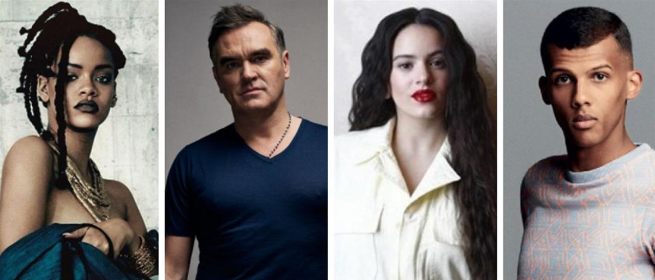 Imágenes de Rihanna, Morrissey, Rosalía y Stromae