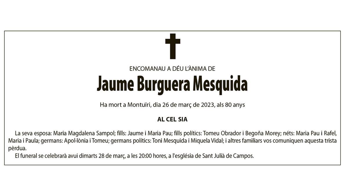 Jaume Burguera Mesquida