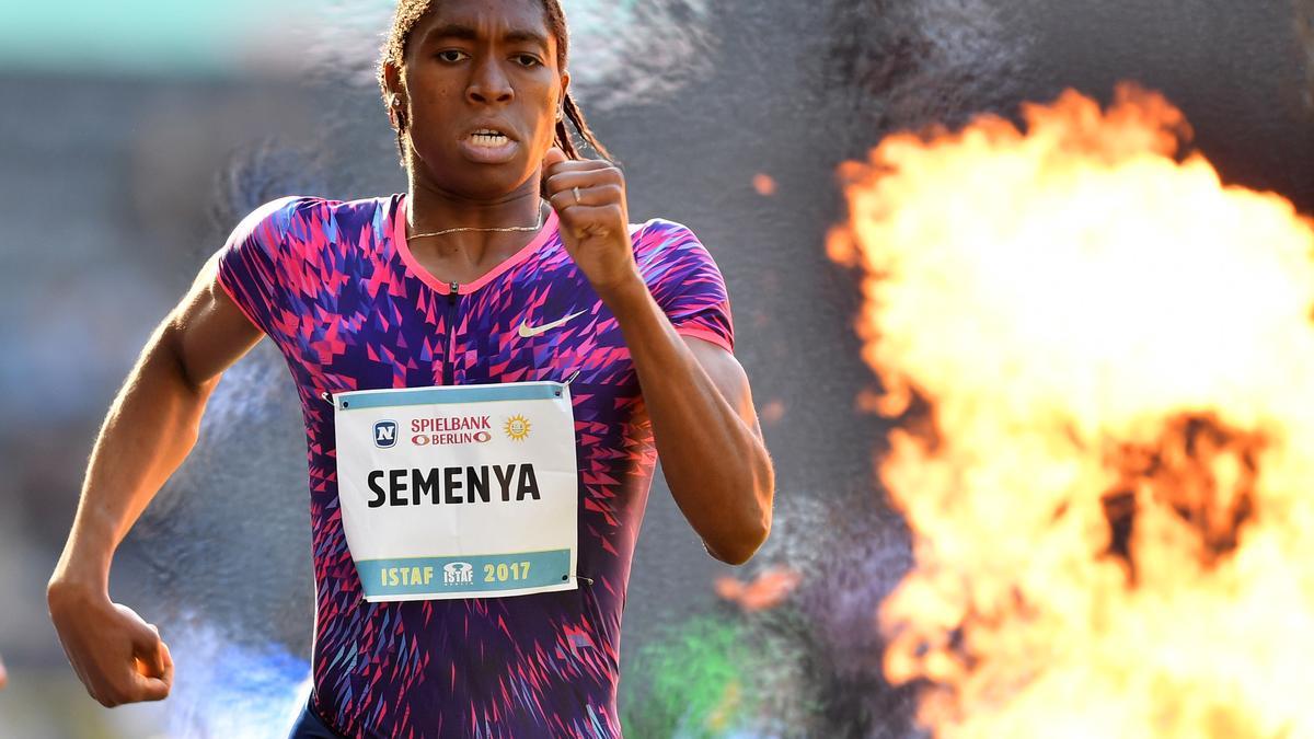 La atleta Caster Semenya, durante una competición en 2017.
