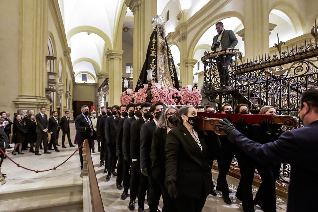 Semana Santa de Lorca 2022: Virgen de la Soledad del Paso Negro, iglesia y procesión