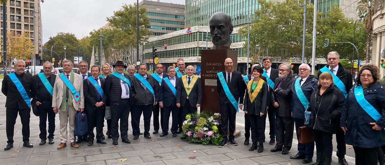 Homenaje de los masones a la figura de Santiago Ramón y Cajal.