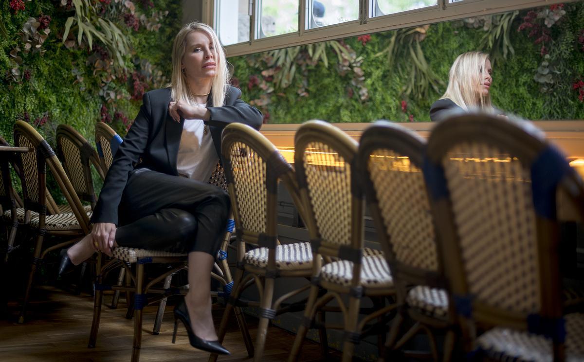 La cantante Soraya Arnelas, en el Café Europa de Barcelona.