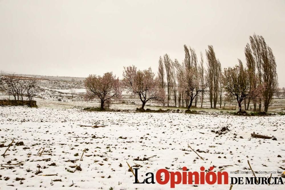 Nieve en las pedanías altas del Noroeste