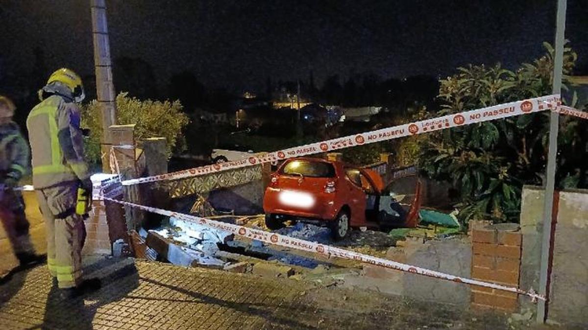 El cotxe accidentat a Piera