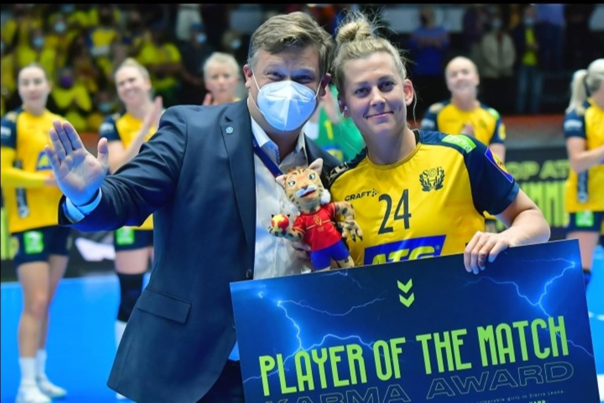 La jugadora sueca, con el título de MVP