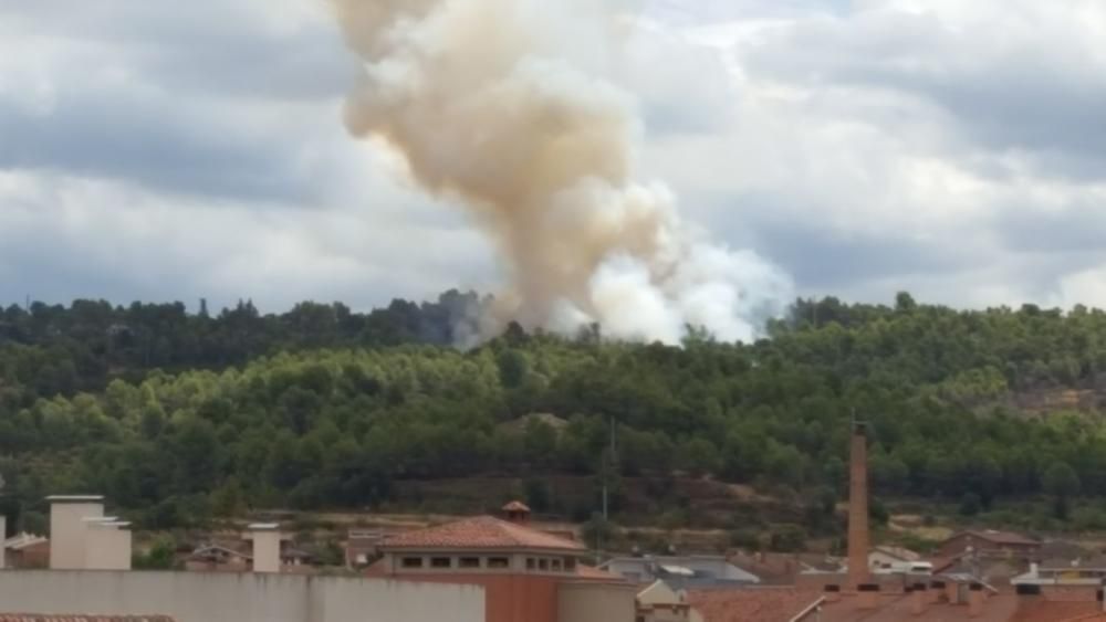 Segon incendi forestal a Artés