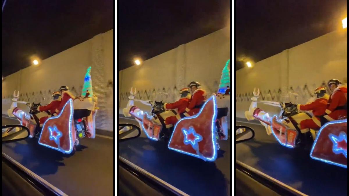 Pillan a Papá Noel en el Túnel de Beiramar