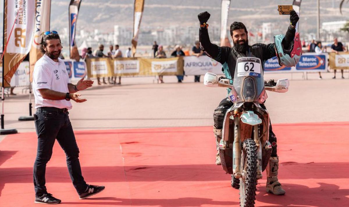 Iván Merichal, en el momento de acabar el Rally du Maroc. |  // LA OPINIÓN