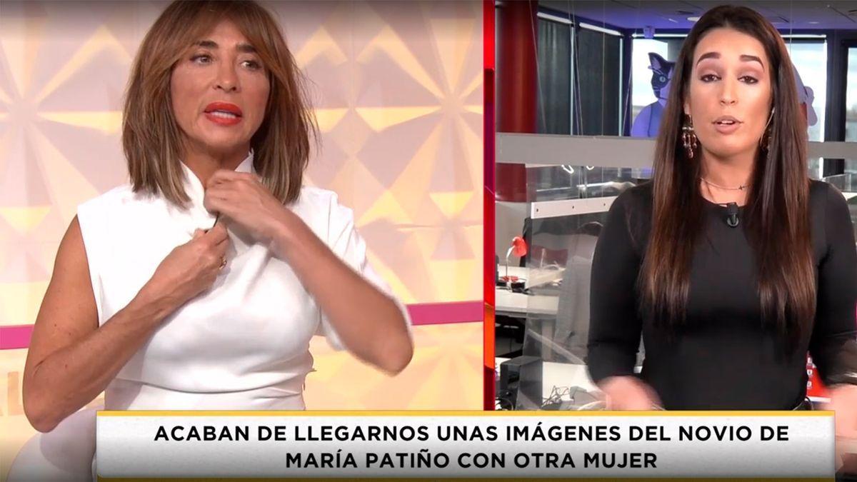 María Patiño abandona enfadada Socialité en pleno directo por un comentario sobre su novio: &quot;Vas a presentar el programa tú y el director&quot;