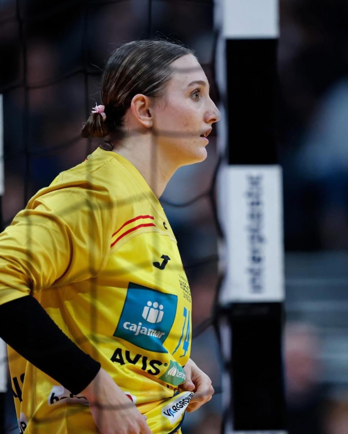 Lucía Prades, durante un partido.