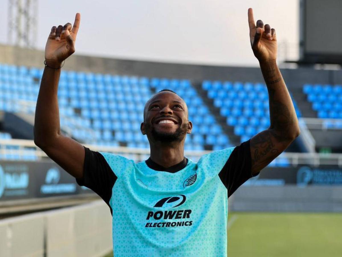 Cedric Omoigui completó ayer su primer entrenamiento con la UD Ibiza y está en condiciones de debutar el sábado. | UD IBIZA