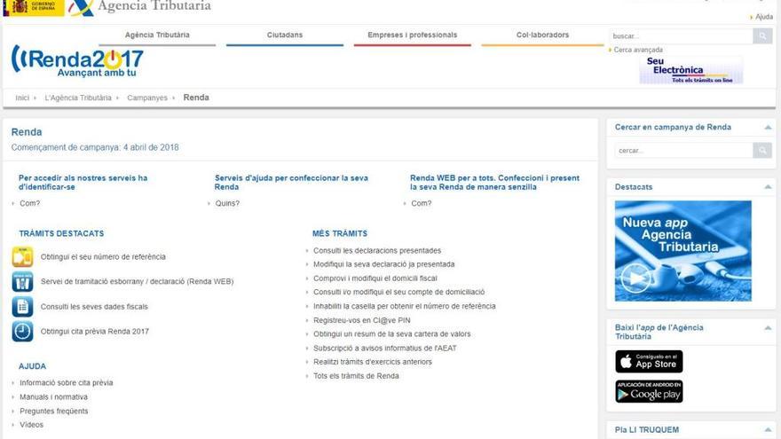 Com obtenir i descarregar l&#039;esborrany de la Renda 2017