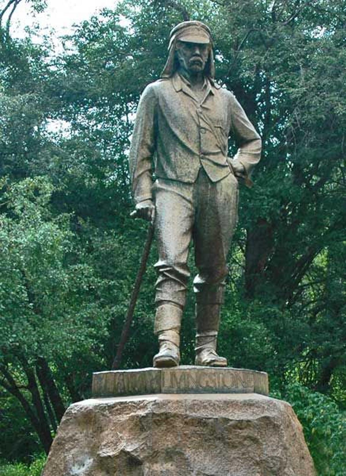Estatua de Livingstone  en Zimbabue.