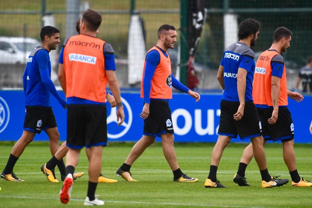 Lucas ya entrena con el grupo tras volver al Dépor