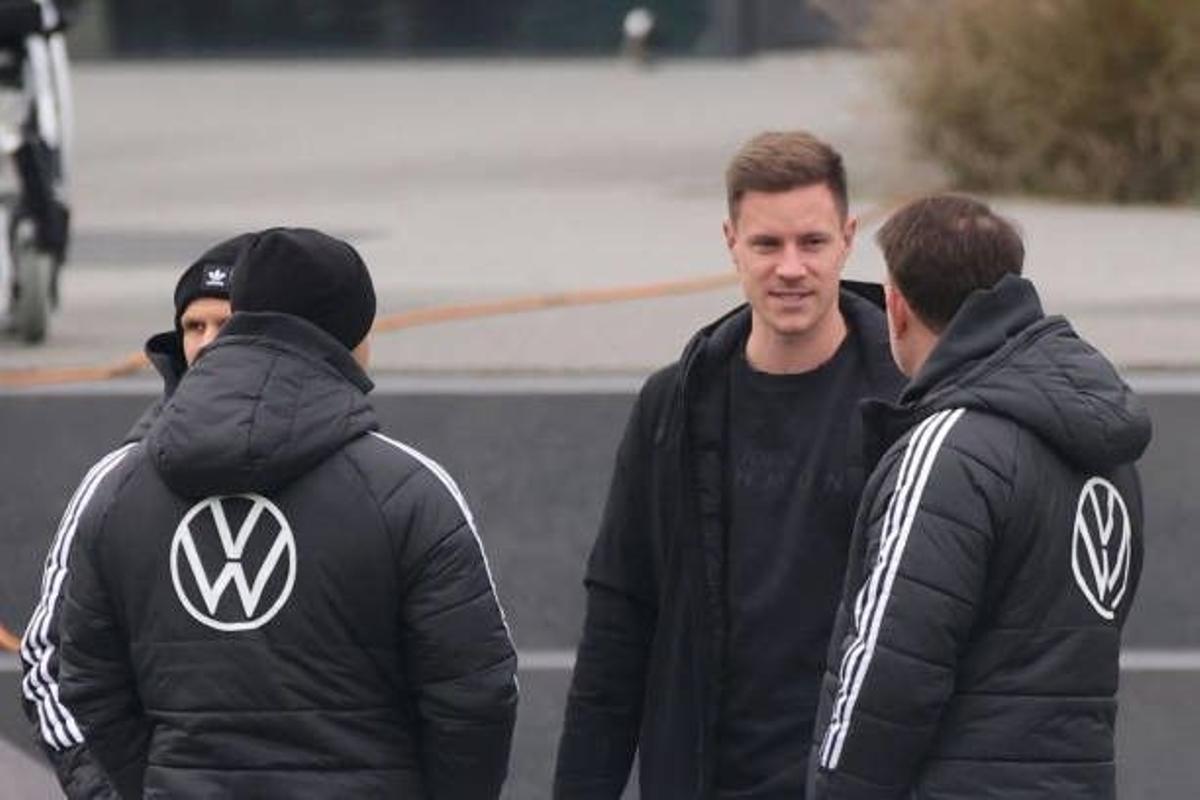 Ter Stegen ha visitado estos días a sus compañeros de la selección alemana