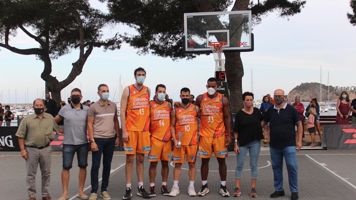 El cuarteto 3x3 del Valencia Basket, subcampeón en su estreno