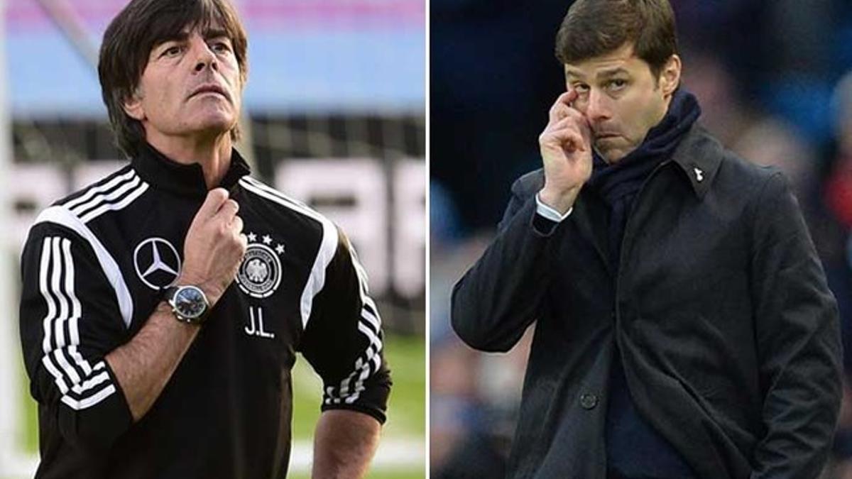 Joachim Low, seleccionador de Alemania, y Mauricio Pochettino, entrenador del Tottenham Hotspur