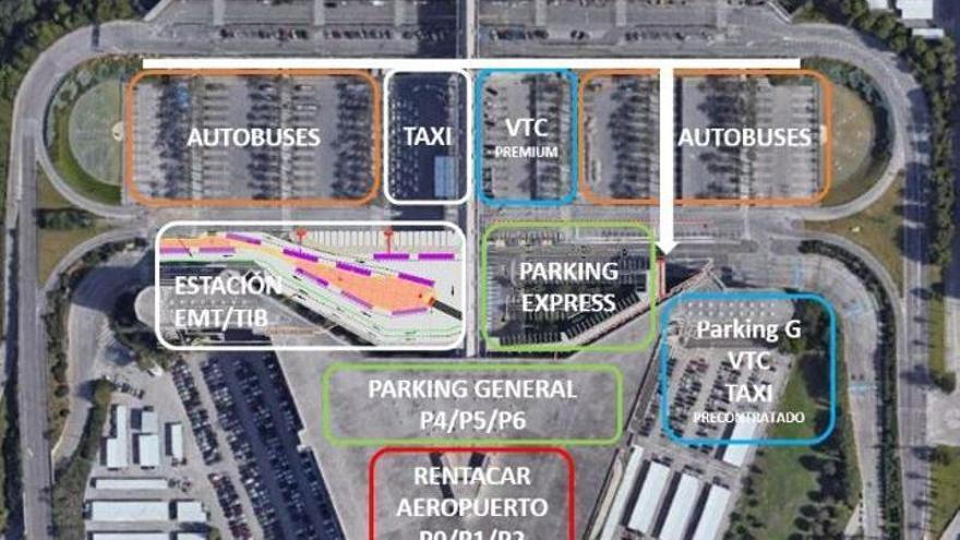 Schlachtplan zum Parken am Flughafen Mallorca: So sieht der Bereich vor dem Terminal nach dem Umbau aus