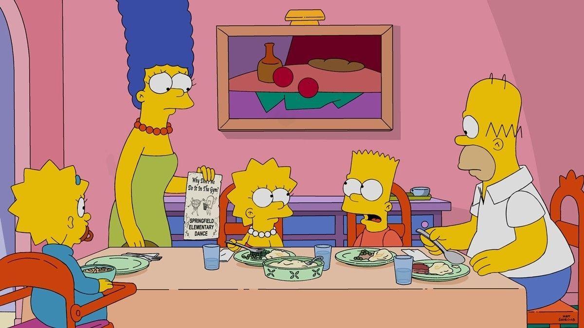 La família Simpson al complet durant un capítol