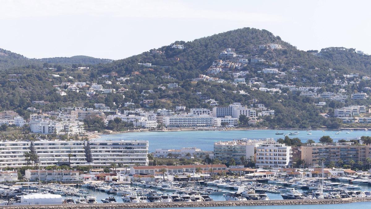 Archive image of the port of Ibiza.