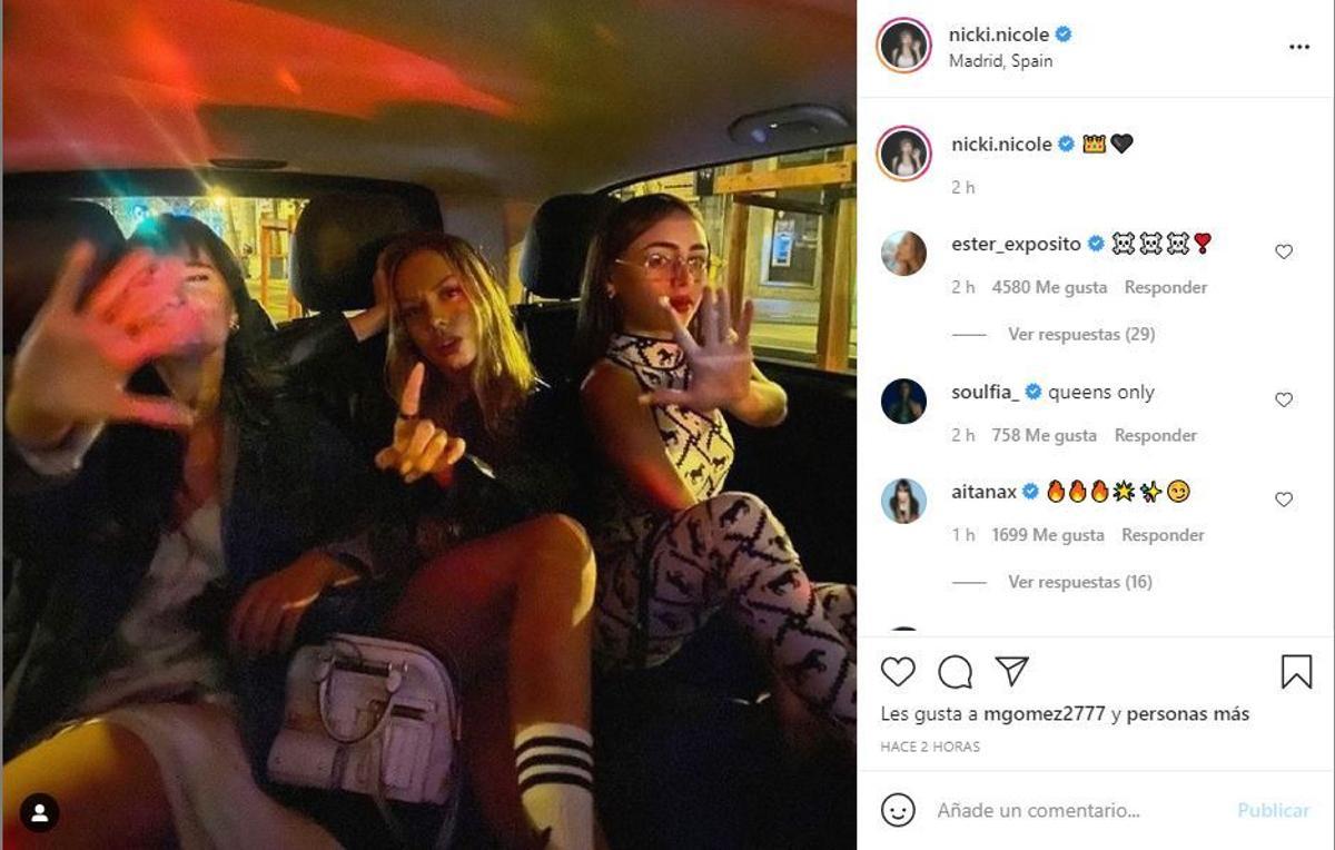 La cena conjunta de Aitana, Ester Expósito y Nicki Nicole que enloquece a sus fans