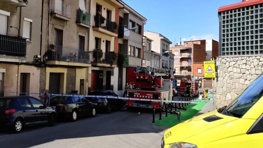 Els serveis d&#039;emergència a la zona de l&#039;incendi