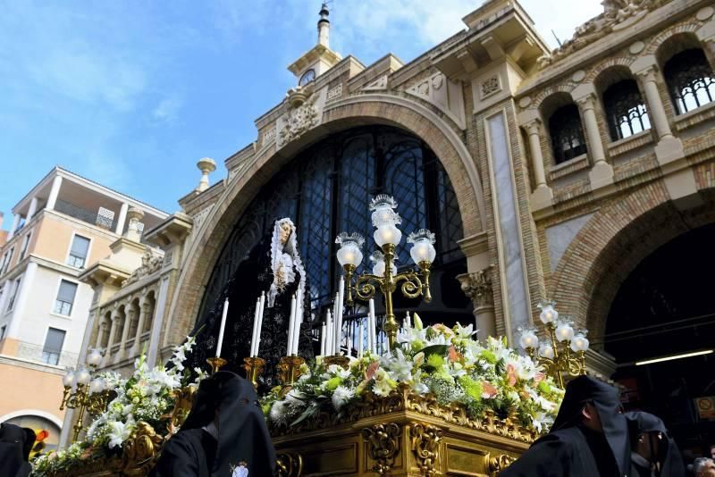 Acto de la Virgen de la Soledad ante el Cristo de la Cama