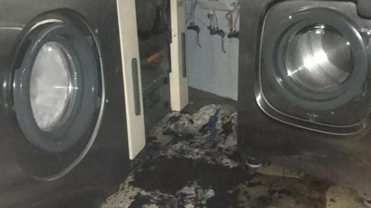 Das Feuer brach in der Waschküche des Hotels aus.